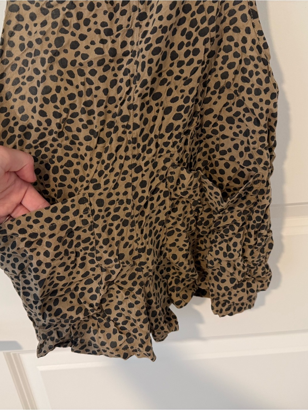 aerie Leopard Print Spaghetti Strap Romper - Brown & Black - Picture 4 of 4